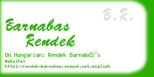 barnabas rendek business card